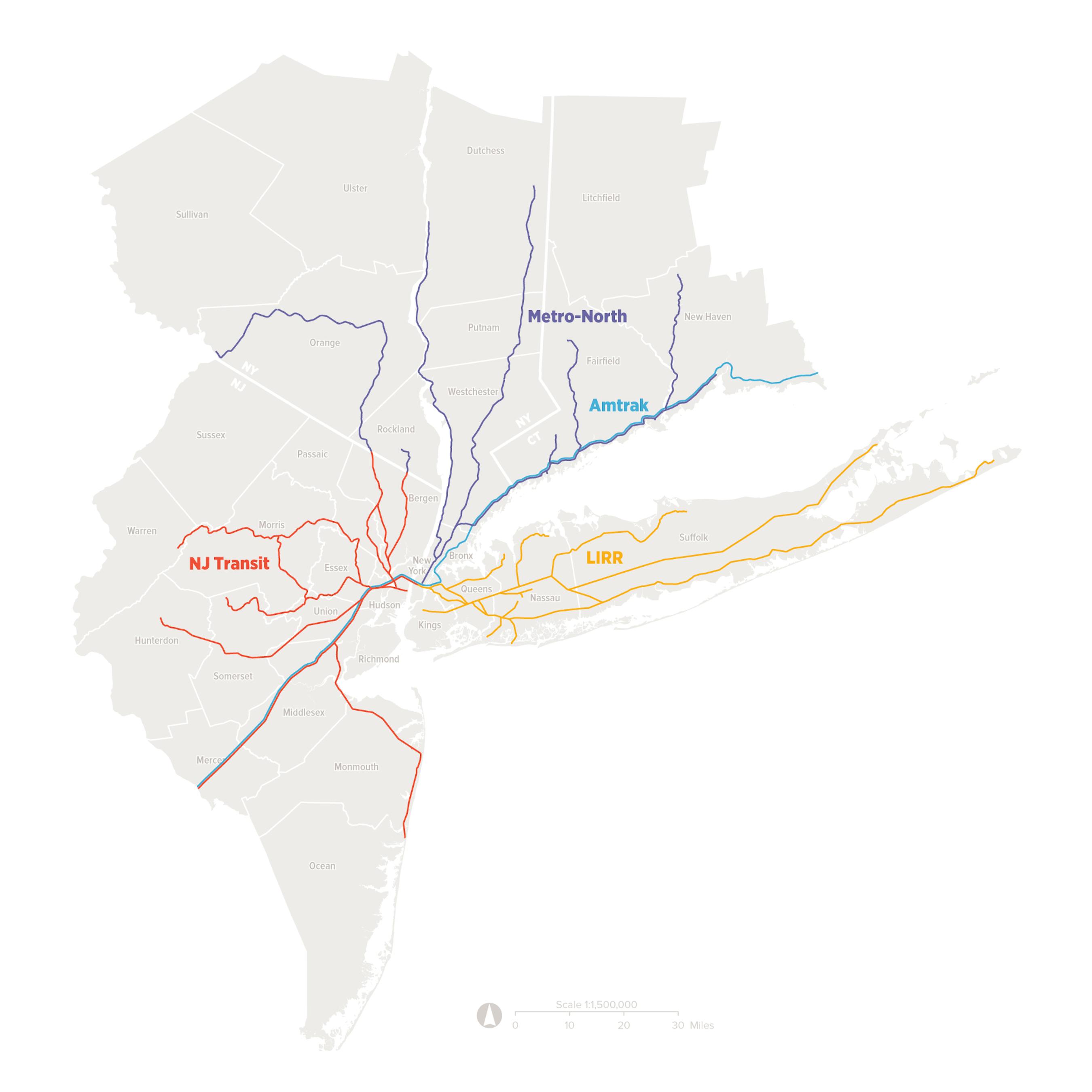 RPA Regional Rail Existing Commuter Network